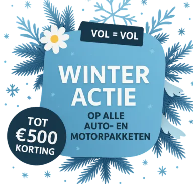 Winter actie op alle auto en motor pakketten – tot €500 korting